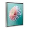 Stupell Industries Detailed Dahlia on Blue Framed Floater Canvas Wall Art Design by Incado
